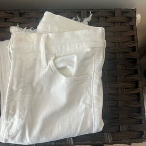 MOTHER - The Insider High Rise Crop Step Fray Bootcut Jeans, Fairest Of Them All